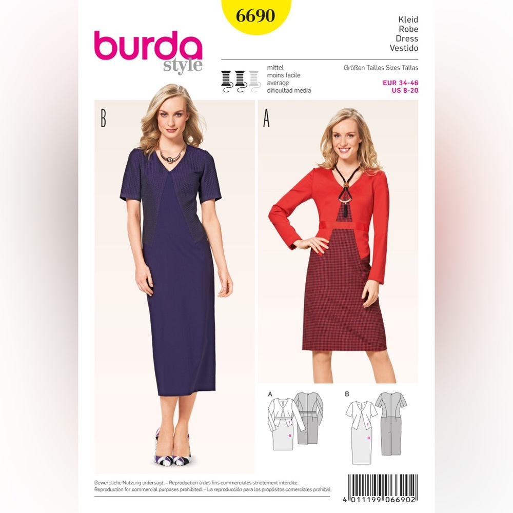 🧵 2 for 22$ 🧵 BURDA Sewing Pattern 6690